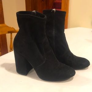 Black Suede Steve Madden Ankle Boots